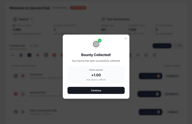 Get More Points & Create New Tweet Repost Task