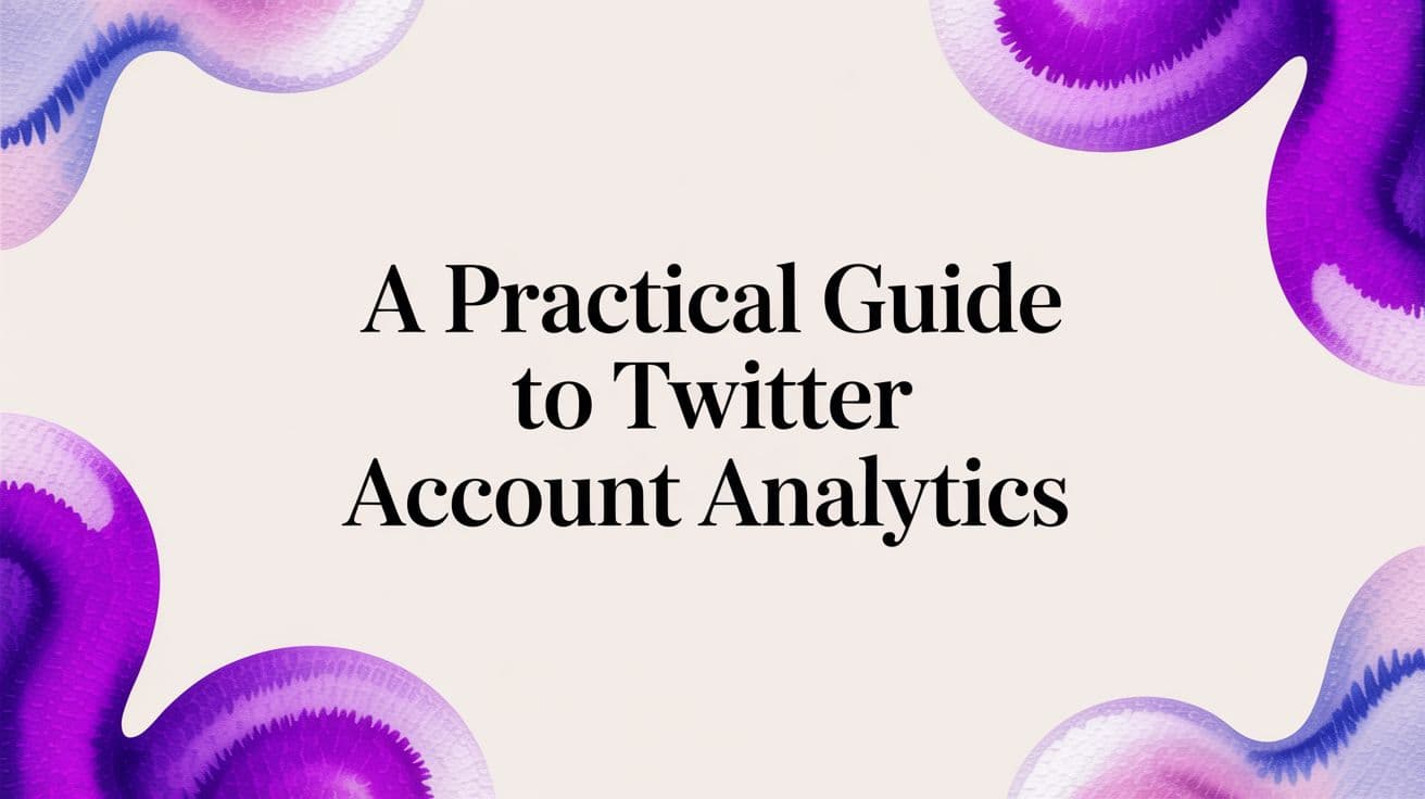 A Practical Guide to Twitter Account Analytics