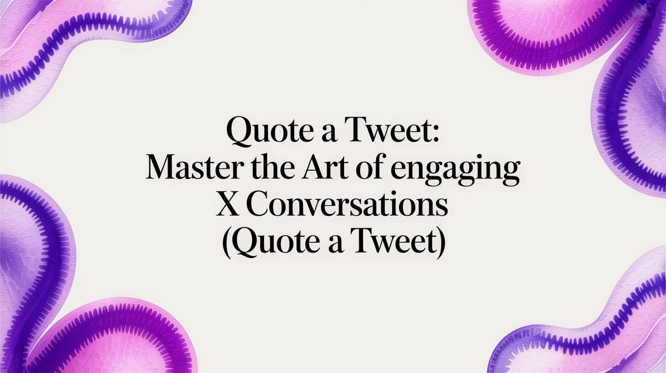 Quote a Tweet: Master the Art of Engaging X Conversations