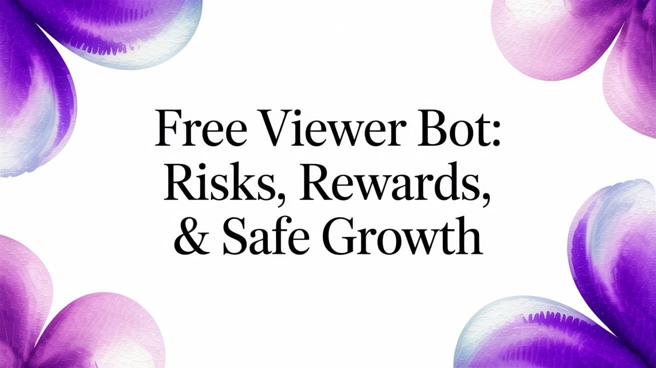 Free Viewer Bot: Risks, Rewards, & Safe Growth