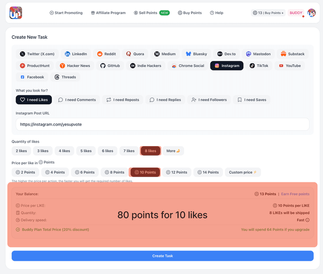 Set Price & Quantity