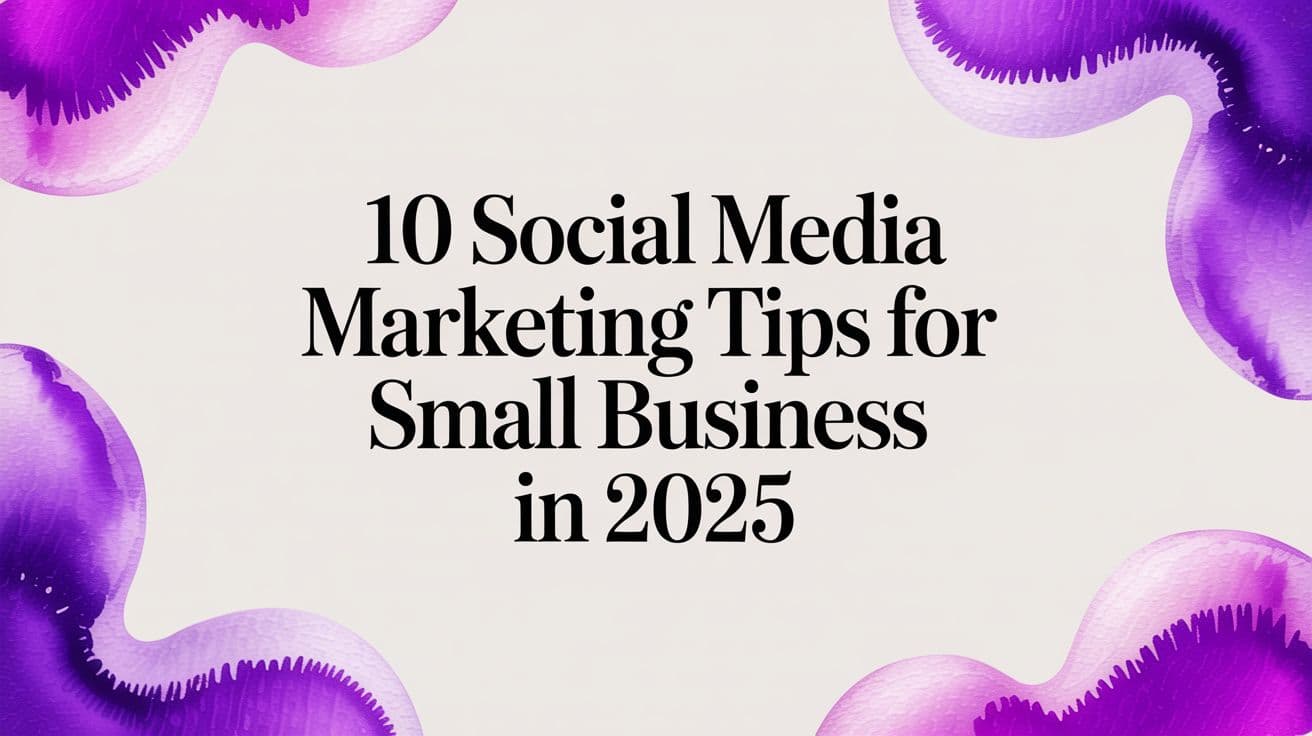 10 Social Media Marketing Tips for Small Business in 2025