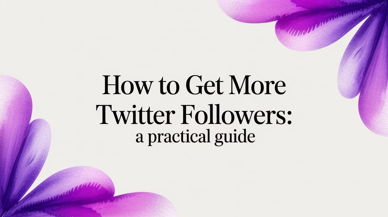 How to Get More Twitter Followers: A Practical Guide