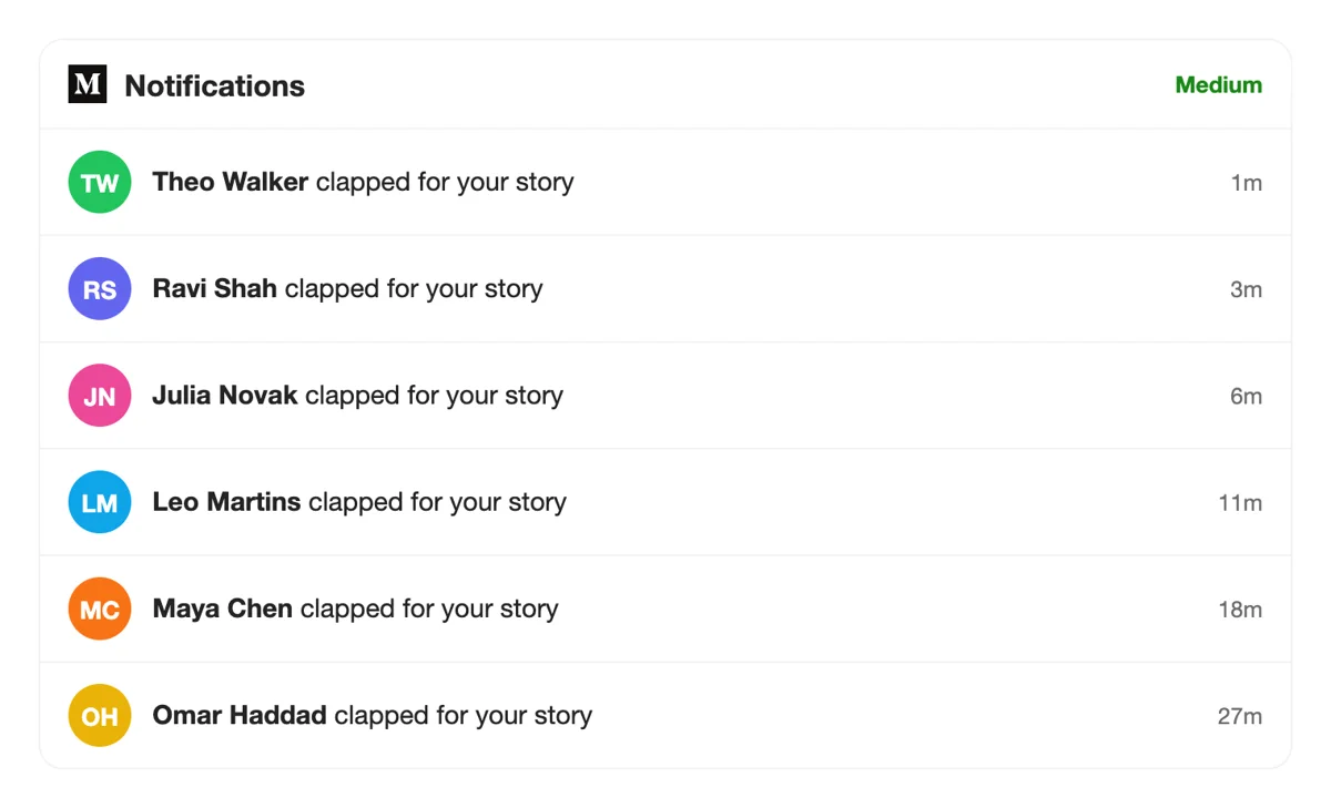 Real people clap for your story Real people clap for your story