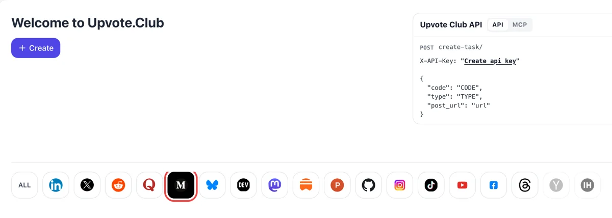 Sign in and pick Medium