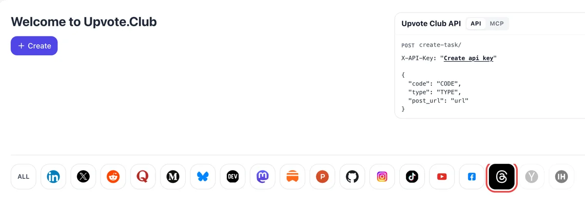 Sign in and pick Threads
