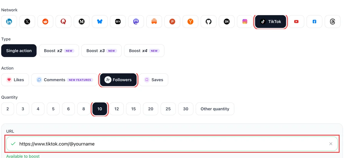 Paste your TikTok profile link Paste your TikTok profile link