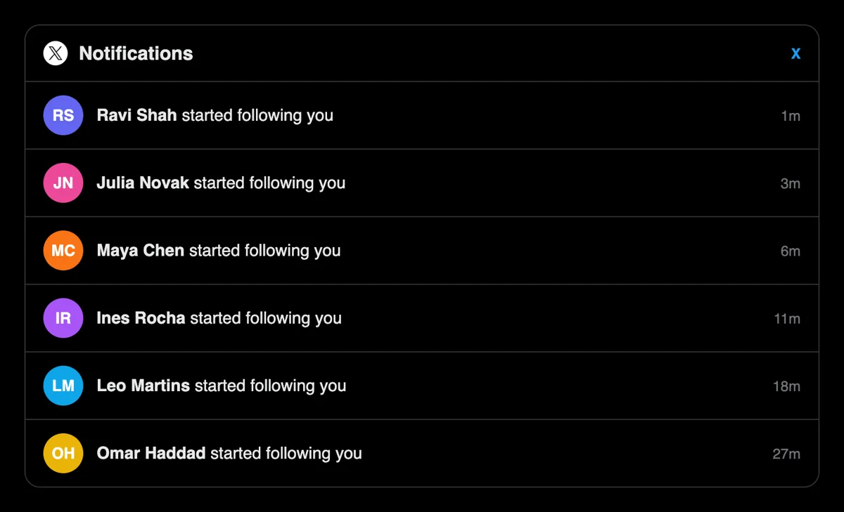 Real people follow your profile